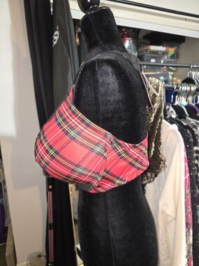 New With Tags Lane Bryant Cacique Red Plaid Boost Plunge Front Clasp Bra Sz 40G